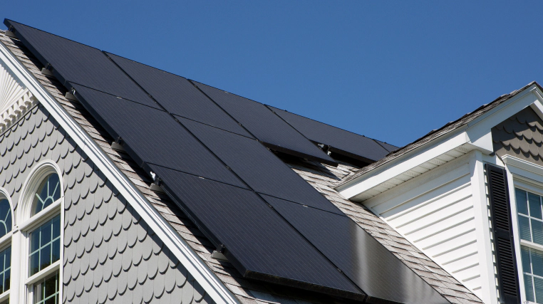 solar panel on roof